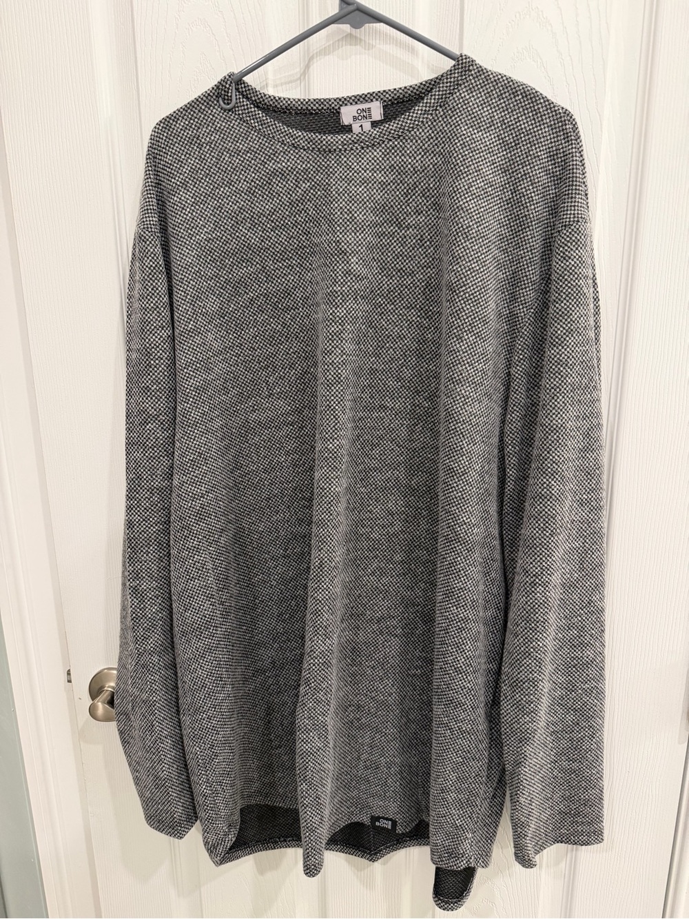 One Bone - Mens Gray Crewneck Sweater - XXL